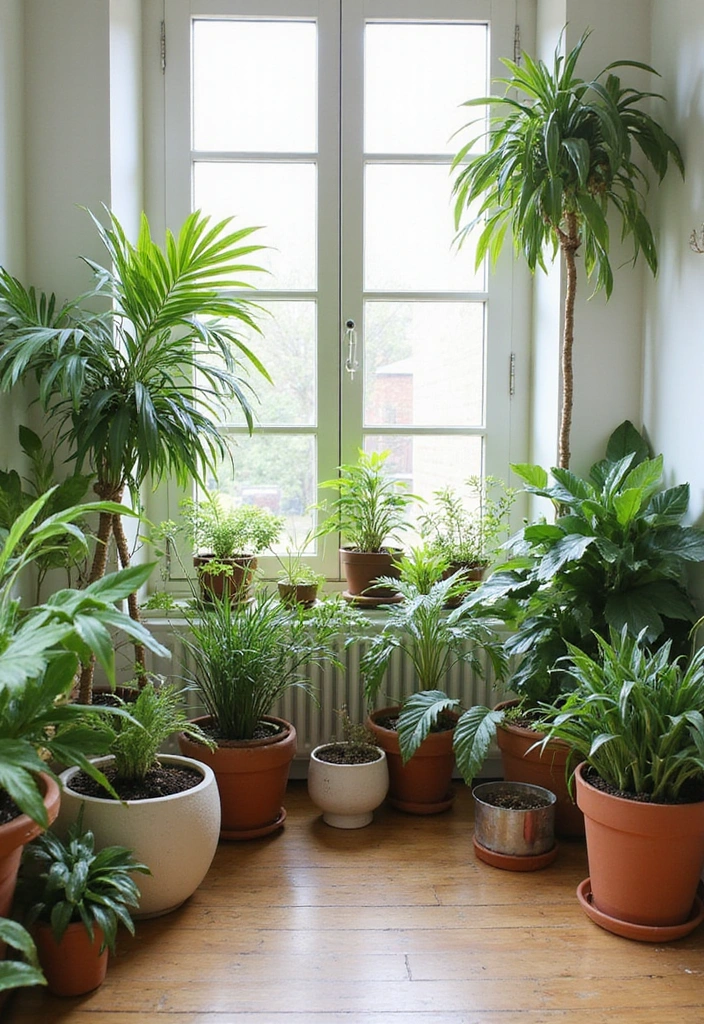 18 Jaw-Dropping Eclectic Apartment Decor Ideas to Mix Vintage Finds with Modern Touches! - 10. Indoor Plants for Natural Vibes