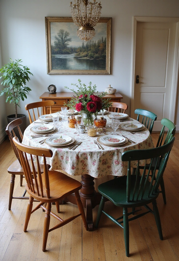 18 Jaw-Dropping Eclectic Apartment Decor Ideas to Mix Vintage Finds with Modern Touches! - 4. Mix and Match Dining Chairs