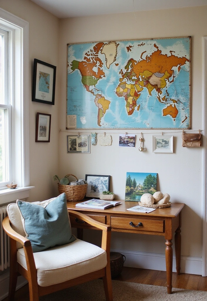 18 Jaw-Dropping Eclectic Apartment Decor Ideas to Mix Vintage Finds with Modern Touches! - 17. Personal Touches with Travel Mementos