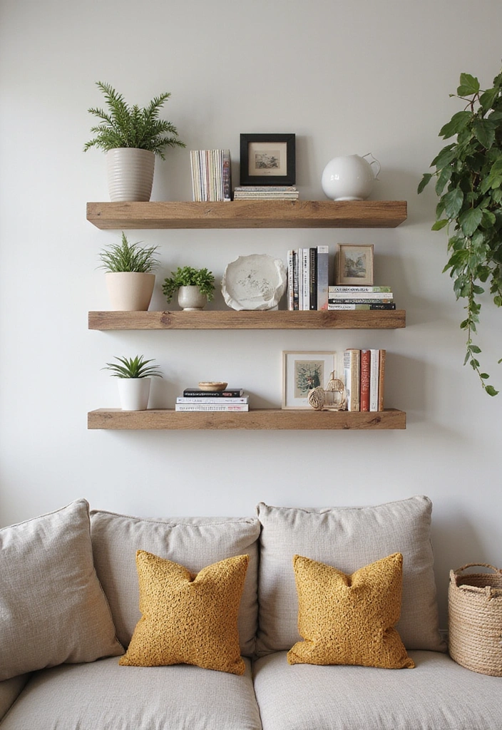 14 Creative DIY Home Makeovers Under $100 (You Won't Believe #10!) - 5. Creative Shelving: Functional and Stylish