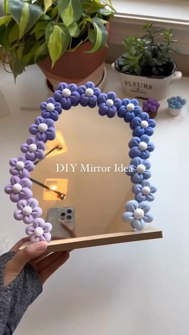 8 Simple Home Aesthetic DIYs for a Personalized Touch (Your Home Will Thank You!) - 3. Flower-Embellished Mirror