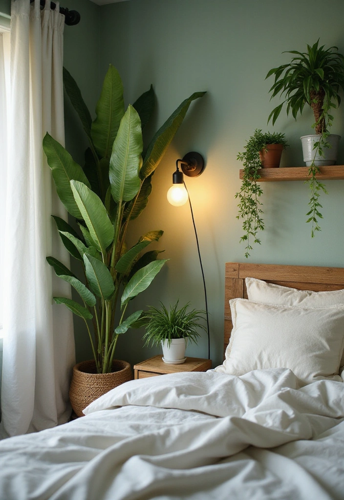 12 Minimalist Botanical Bedroom Ideas That Are Both Chic and Calming! - 3. Incorporate Greenery